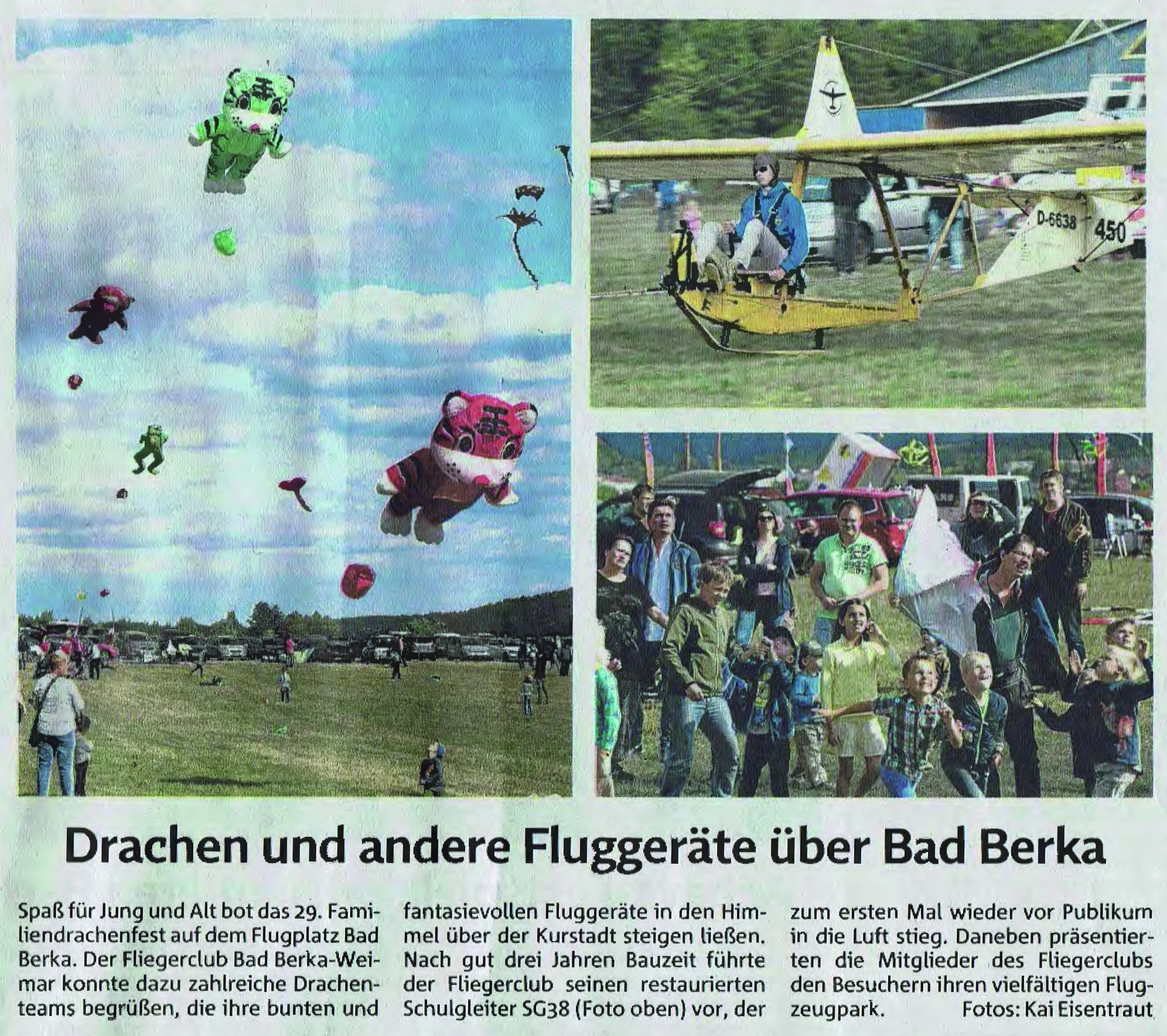 Zeitungsartikel 28. Familiendrachenfest Bad Berka